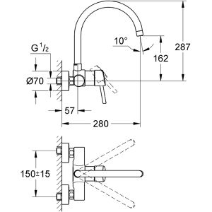 Produktbild für Küchenarmatur GROHE Concetto 32667001, chrom