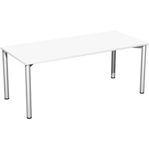 Schreibtisch Geramöbel Flex S-550146-WS, weiß / silber