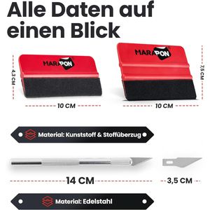 Produktbild für Rakel Marapon Set MR-4, 75 x 100mm, 43 x 100mm