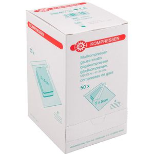 Produktbild für Mullkompressen Nobamed 708205, aus Baumwolle, steril