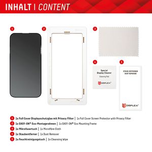 Produktbild für Displayschutzfolie Displex Real Glass Privacy, 10H