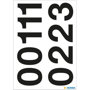 HERMA Zahlen-Sticker 0-9, Folie weiß, wetterfest 4170 bei www