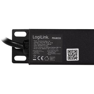 Produktbild für Steckdosenleiste LogiLink PDU8C03 PDU mit 3m Kabel