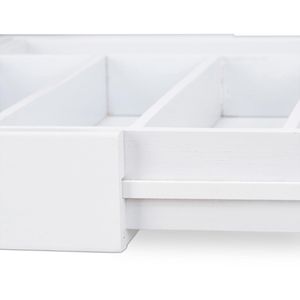 Produktbild für Besteckkasten Relaxdays 10023238, weiß, aus Bambus