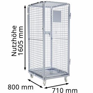 Produktbild für Rollbehälter HMH ADB, mit Tür, Nutzhöhe 1605mm
