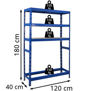 Produktbild für Reifenregal PROREGAL TIGER, blau, für 6 Reifen