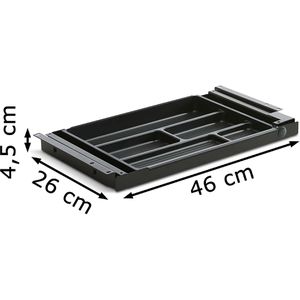 Produktbild für Unterbau-Schublade PJ-Production 4052-9005-P, aus Metall