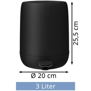 Produktbild für Mülleimer Blomus SONO Black, schwarz