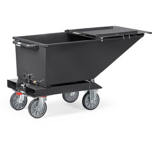 Produktbild für Kippbehälter-Deckel Fetra 47D1, anthrazit, aus Stahl