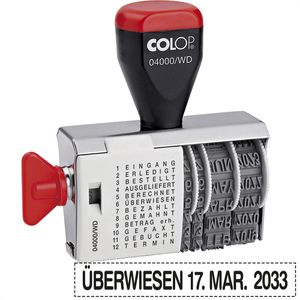 Datumstempel Colop 04000/WD, für Stempelkissen