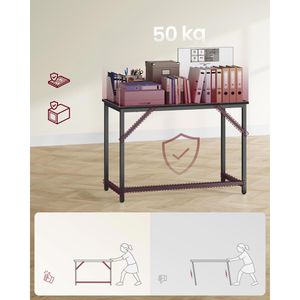 Produktbild für Schreibtisch Vasagle LWD041B56V1, schwarz / schwarz