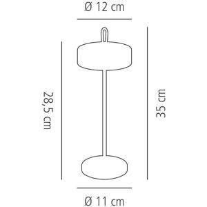 Produktbild für Tischlampe APS Cleo 17004, grün mit LED