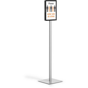 Produktbild für Infoständer Durable Basic aus Stahl, silber, A4