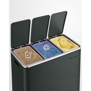 Produktbild für Mülleimer Songmics LTB54GS, anthrazit-grau