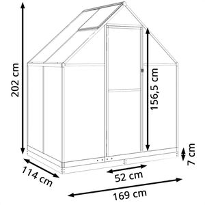 Produktbild für Gewächshaus vidaXL 4005825, 1,93 m² Fläche