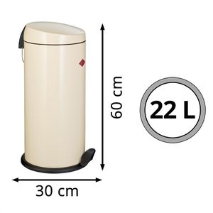 Produktbild für Mülleimer Wesco Capboy Maxi, mandel