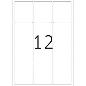 Produktbild für Universaletiketten TopStick labels, 8726, weiß