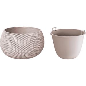 Produktbild für Übertopf Prosperplast Splofy Bowl, mocca, Ø 37 x 21 cm
