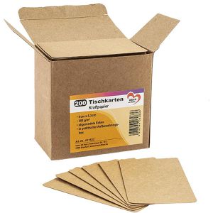 Produktbild für Tischkarten Ideen-mit-Herz 011532, braun, blanko