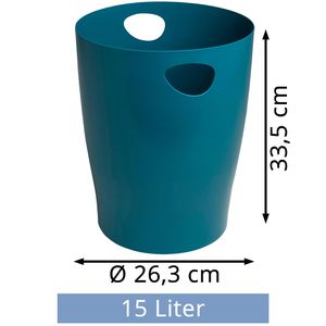 Produktbild für Papierkorb Exacompta 45328D, ECOBIN NeoDeco, blaugrün