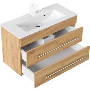 Produktbild für Waschtisch Posseik Portus 800 SlimLine, hängend, eiche gold