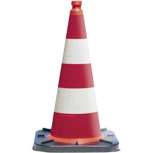 Produktbild für Leitkegel Moravia ReflexKegel, rot/weiß, Höhe 75cm