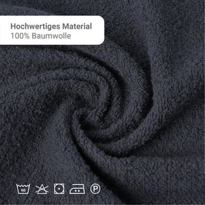 Produktbild für Handtuch NatureMark Frottier, schwarz, 50 x 100 cm