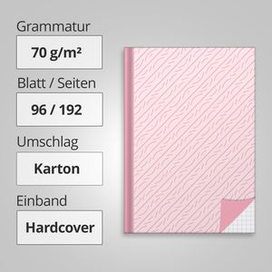 Produktbild für Notizbuch RNK Rosé, 46803, Karton Hardcover