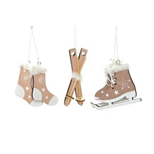 Produktbild für Weihnachtsbaumschmuck Heitmann-Deco 1008721, apricot, 7-10 cm