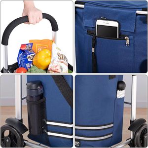 Produktbild für Einkaufstrolley Monzana 109122, blau, klappbar