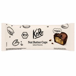 Produktbild für Pralinen KoRo Nut Butter Cups Salty Pistachio, 36 Stück, BIO