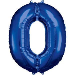 Luftballons Amscan 9907274, Riesenzahl 0, blau