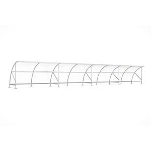 Produktbild für Fahrradunterstand WSM Bamberg B 1/16, silber, aus Metall