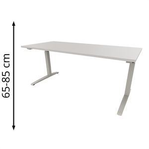 Schreibtisch fm-Büromöbel fm69, lichtgrau / silber