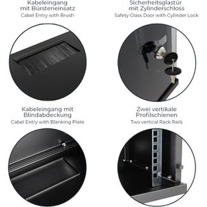 Produktbild für Netzwerkschrank HMF 63400, 63406-02, 10 Zoll