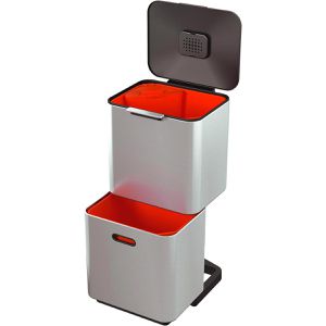 Mülleimer JosephJoseph Totem Max 60 L, silber
