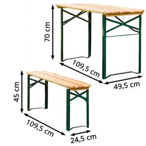 Produktbild für Bierzeltgarnitur Böttcher-AG 64040, braun