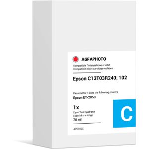 Produktbild für Tinte AgfaPhoto für Epson 102, C13T03R240, cyan