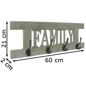 Produktbild für Kleiderhaken Mendler HWC-C60 Family, 61510, aus Holz
