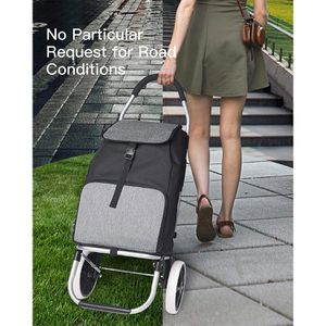 Produktbild für Einkaufstrolley Inateck AB05001, schwarz / grau, klappbar