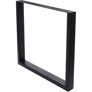 Tischbein Mendler HWC-H33, schwarz aus Metall