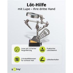 Produktbild für Löthilfe Goobay 76560, mit Lupe