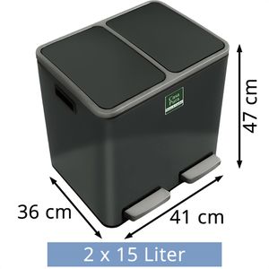 Produktbild für Mülleimer Casa-Pura Felix, anthrazit