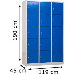 Produktbild für Schließfachschrank G-Office SHC.15, blau