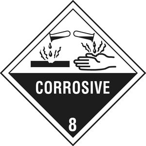Gefahrgutaufkleber Boxlab Placard, Klasse 8