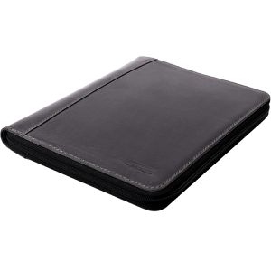 Produktbild für Schreibmappe Menzo MB46, schwarz, Echt Leder