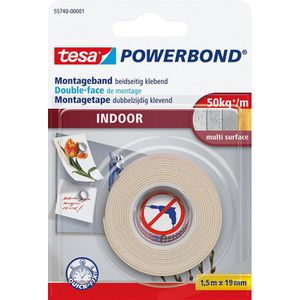 Produktbild für Montageband Tesa Powerbond Indoor, 1,5m x 19mm