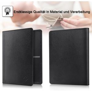 Produktbild für Ausweisetui Fintie schwarz, aus Kunstleder
