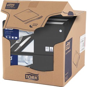 Produktbild für Servietten Tork Lunch Advanced 477148, schwarz