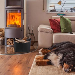 Produktbild für Kaminholzkorb Relaxdays 10028790 XL, schwarz